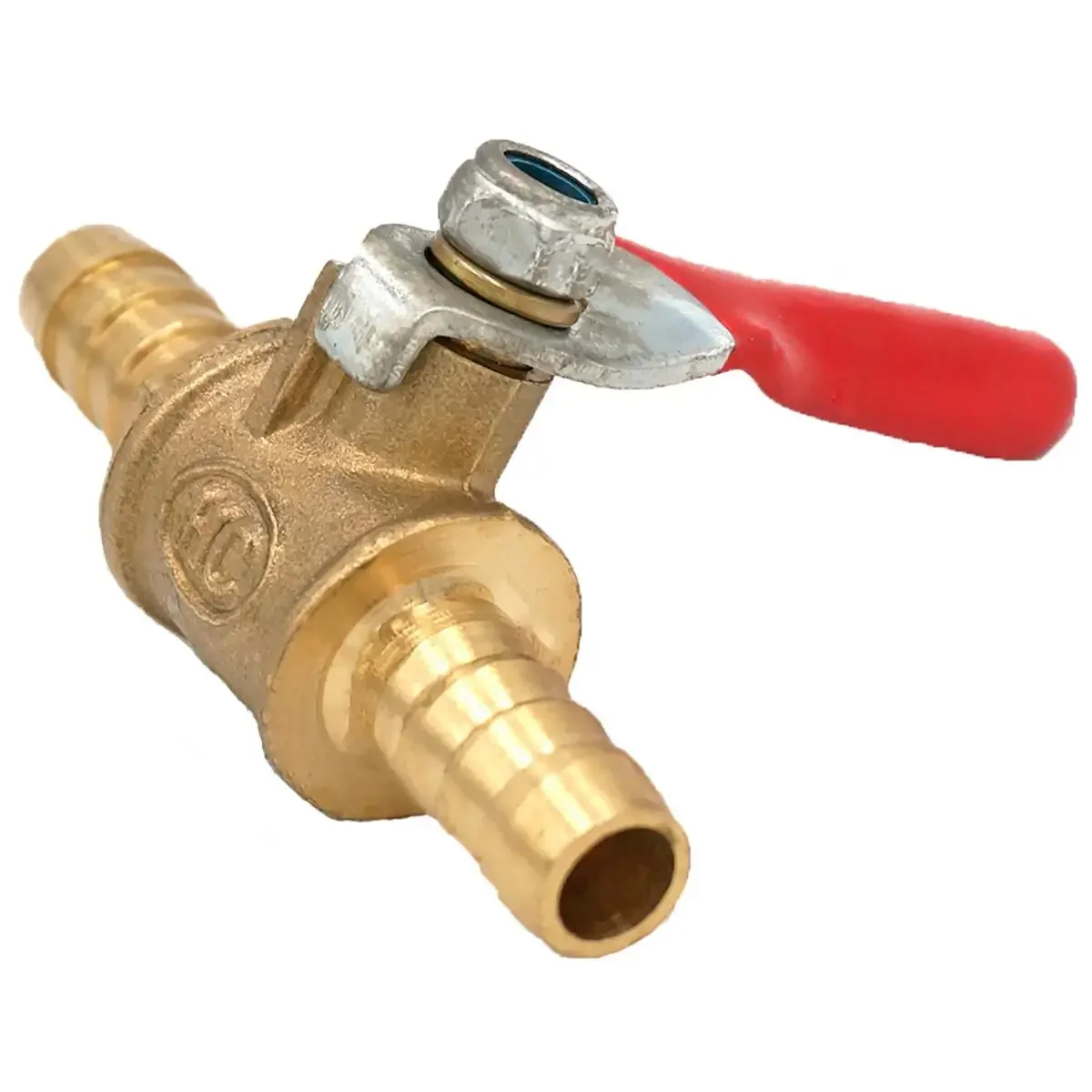 Spoke Nipple Brass - Fit Tube I.D 6/8/10/12/14 มม.Barbed เท่ากับบอลวาล์วทองเหลืองพร้อมที่จับสีแดงสําหรับ